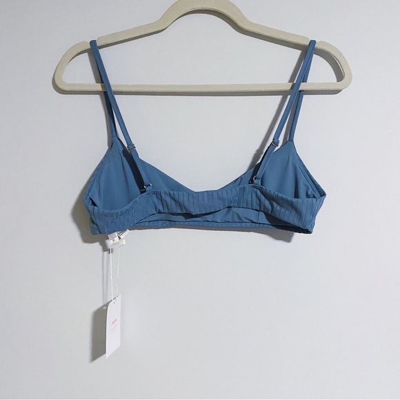 Andie - Blue Molokai Ribbed Bikini Top - Picture 5 of 6